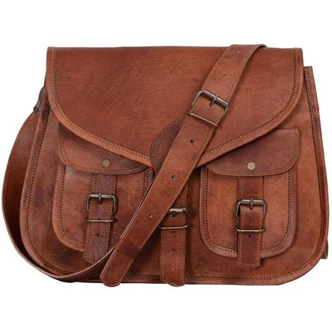 100 genuine leather with big Front Pocket ,durable inner canvas lining and antique look accessories, Size 16" width x 12" height x 5" depth. . Komals passion leather